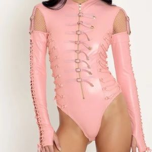 Black Milk Pink Dungeon Bodysuit Size M